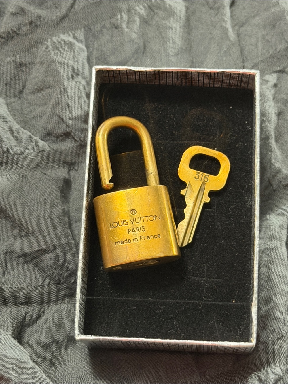 Louis Vuitton Gold-tone Padlock Key Charm - Picture 3 of 6